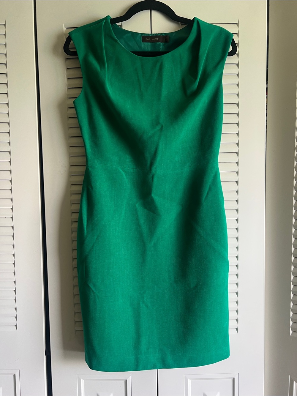 The Limited Emerald Green Sleeveless Midi Sheath Dress